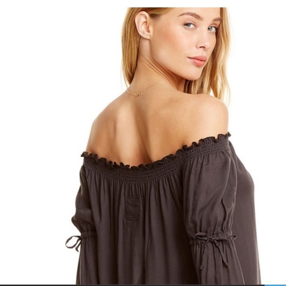 NWOT Chaser Heirloom off shoulder smocked top  - size medium - Picture 5 of 7